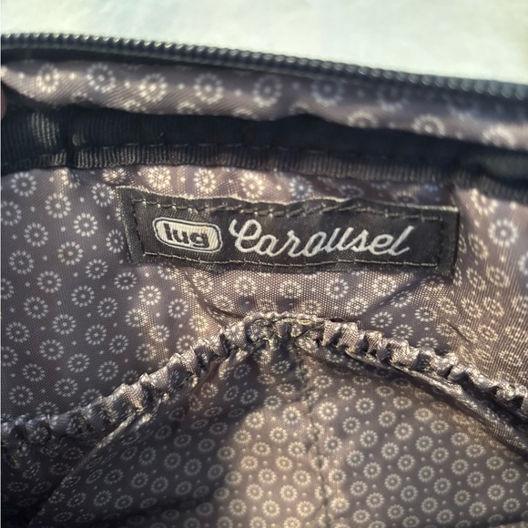 Lug Quilted Charcoal Gray Quilted Crossbody Bag - Picture 4 of 7